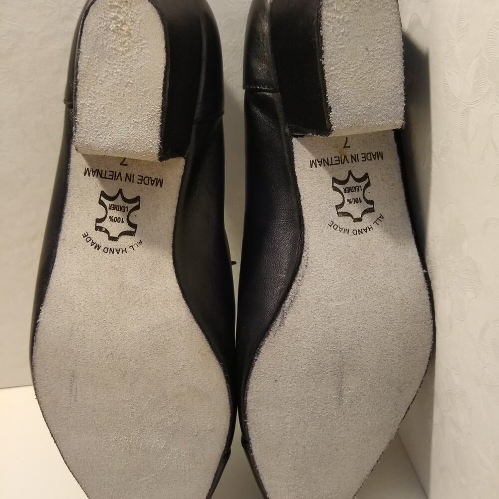 Dance Shoes 1.6" Cuban Heel Lace Up Ballroom Shoes Size 7 - Picture 6 of 9